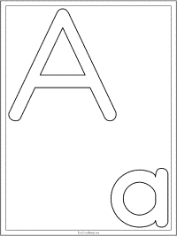 alphabet coloring pages standard block print