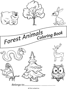 Woodland Animals Coloring Books for Ages 3 5 