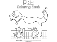 caring for pets coloring pages